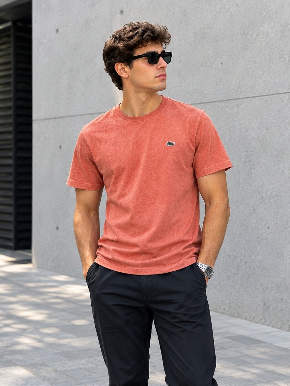 Lacoste T-Shirt – Salmon Pink / Coral